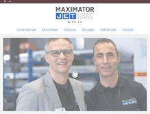 Tablet Screenshot of maximator-jet.de